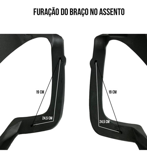 PAR BRAÇO PARA CADEIRA BEGÔNIA FORT LISBOA ALLIGHT MESH