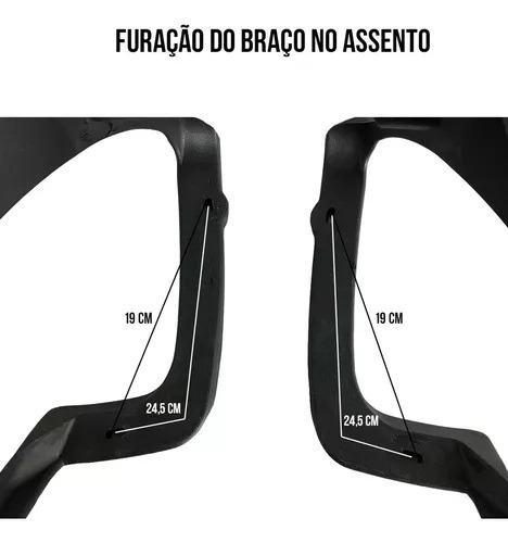 PAR BRAÇO PARA CADEIRA BEGÔNIA FORT LISBOA ALLIGHT MESH