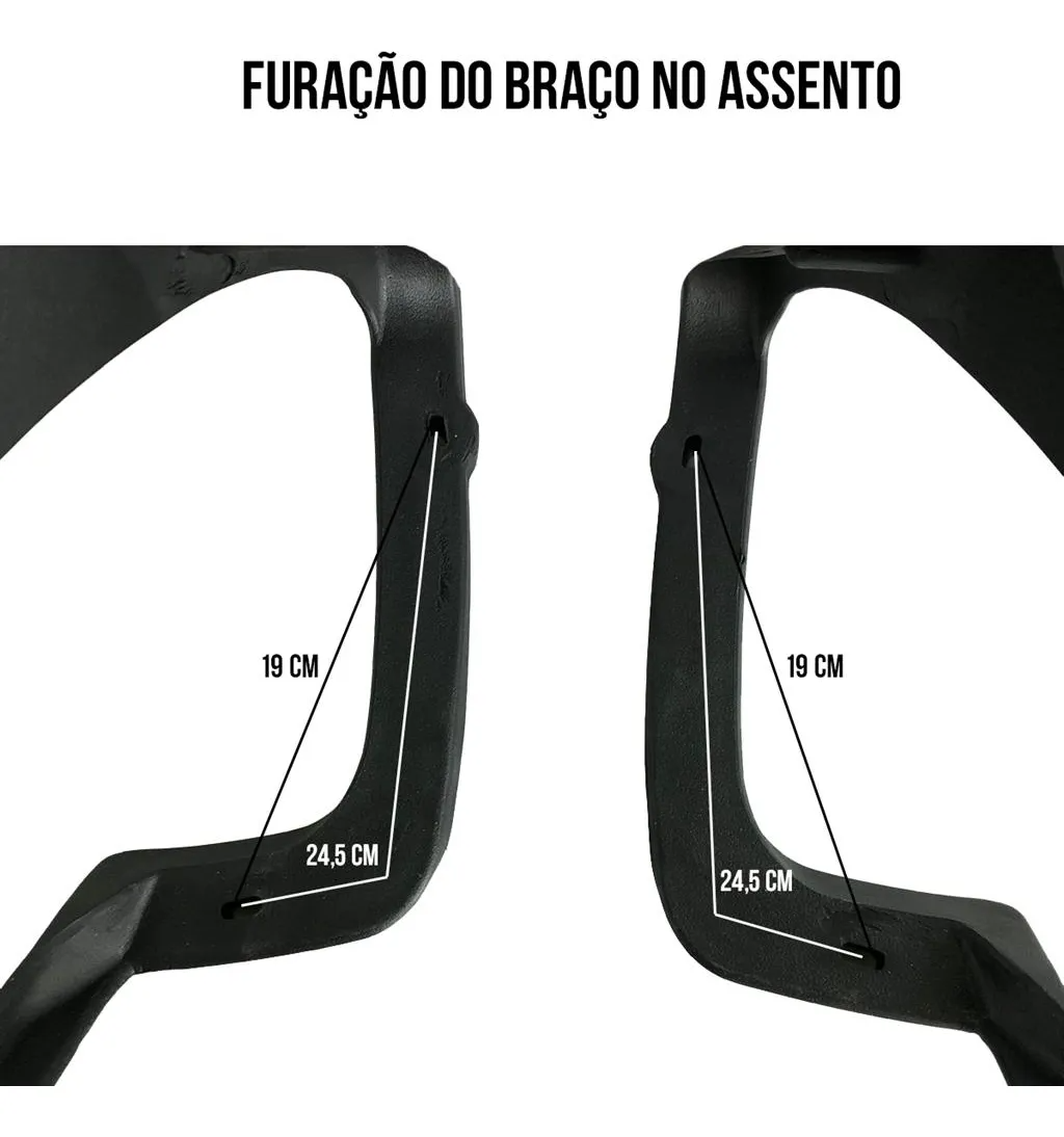 PAR BRAÇO PARA CADEIRA BEGÔNIA FORT LISBOA ALLIGHT MESH