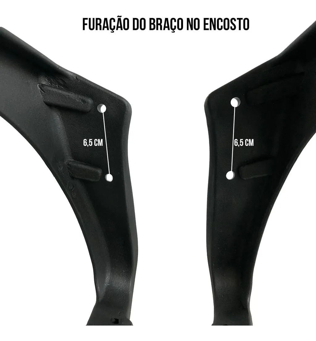 PAR BRAÇO PARA CADEIRA BEGÔNIA FORT LISBOA ALLIGHT MESH