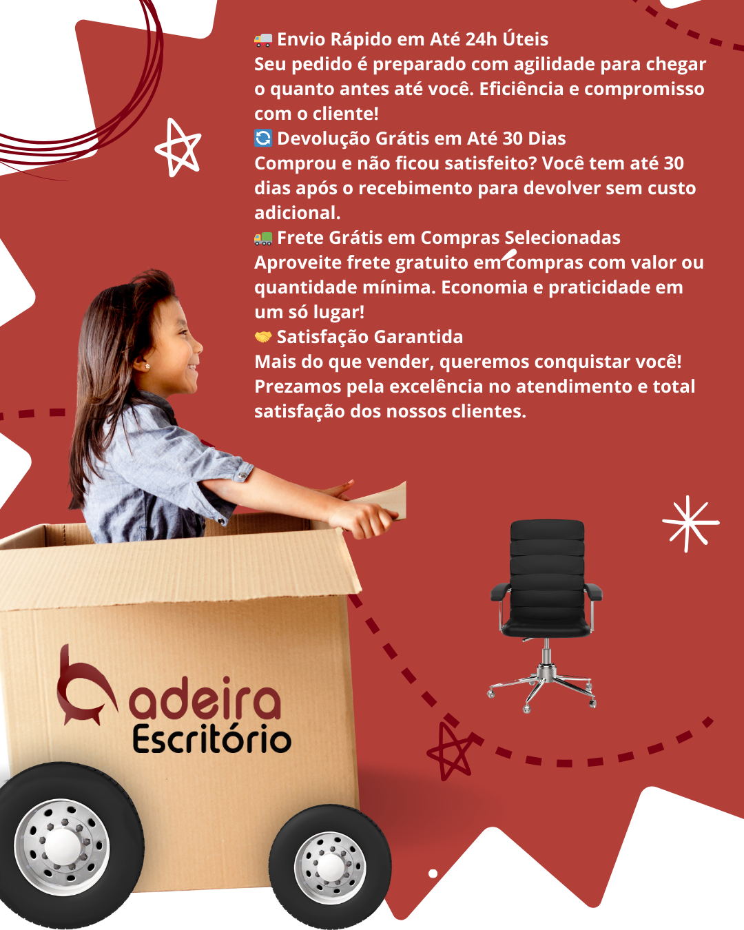 Cadeira Caixa Diretor Work Ergonômica NR17 – Back System - com Braços