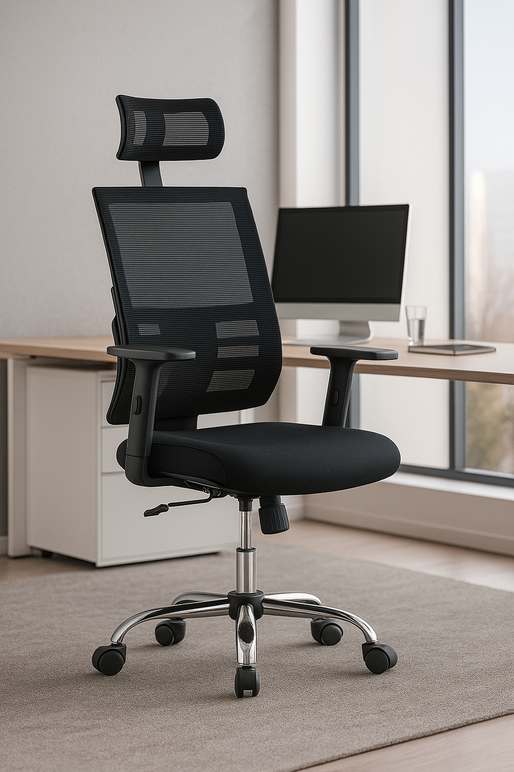 Cadeira Presidente Ergonômica NR17 Mesh Premium com Encosto Ajustável – CE07