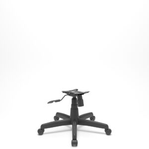 Kit base para cadeira de escritório diretor Alpha, com base estrela preta de nylon, rodízios, pistão a gás preto e mecanismo relax padrão.
