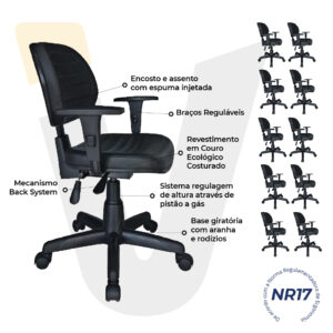 Cadeiras de escritorio ergonomicas com entrega para todo o Brasil