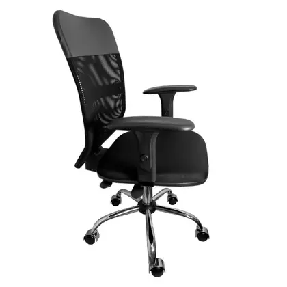 Cadeira Tela New NR17 Back System Cromada
