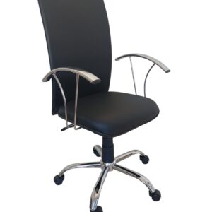 Cadeira presidente executiva em couro ecologico para escritorio