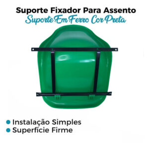 Fixador Suporte para Assento PP-8 de Arquibancada — Preto