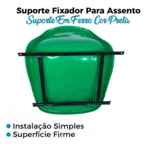 Fixador Suporte para Assento PP-9 de Arquibancada — Preto
