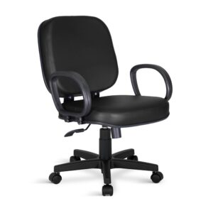 Cadeira Reforçada Plus Size Cortina Giratória Relax até 170 kg Ergonômica NR-17