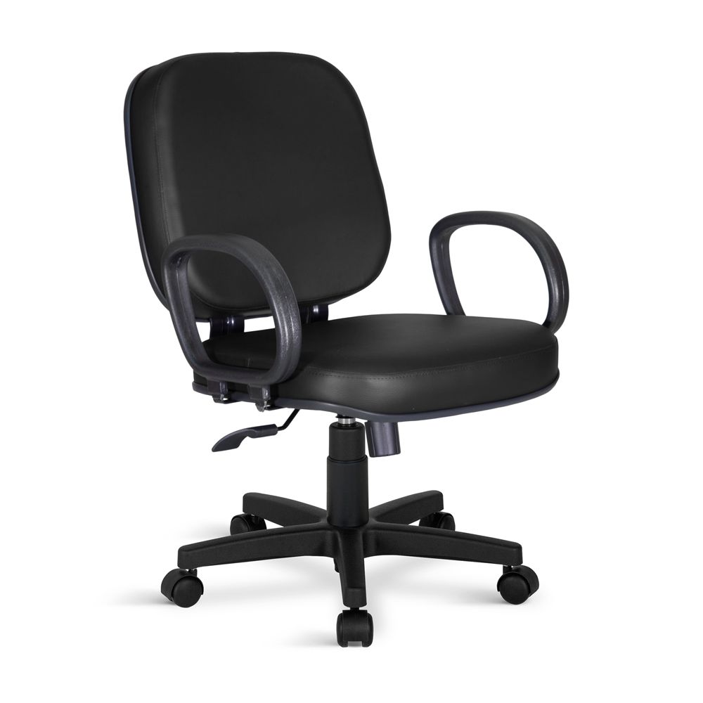 Cadeira Reforçada Plus Size Cortina Giratória Relax até 170 kg Ergonômica NR-17