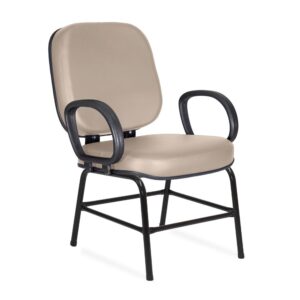 Cadeira Reforçada Plus Size Cortina Fixa até 170 kg Ergonômica NR-17