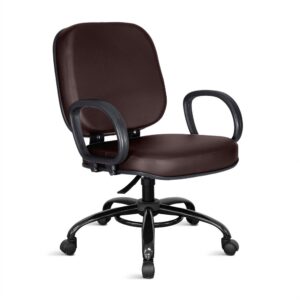 Cadeira Reforçada Plus Size Cortina Max 200 kg Giratória Ergonômica NR-17