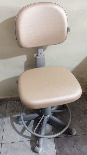 Mocho 2009 com Aro de Apoio para os Pés — para Consultório Odontológico e Bancada Alta | Encosto Regulável, Acabamento Cinza, 135 kg | 17 Cores — Cadeira Escritório IND photo review