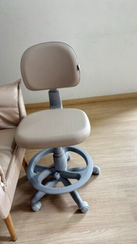 Mocho 2009 com Aro de Apoio para os Pés — para Consultório Odontológico e Bancada Alta | Encosto Regulável, Acabamento Cinza, 135 kg | 17 Cores — Cadeira Escritório IND photo review