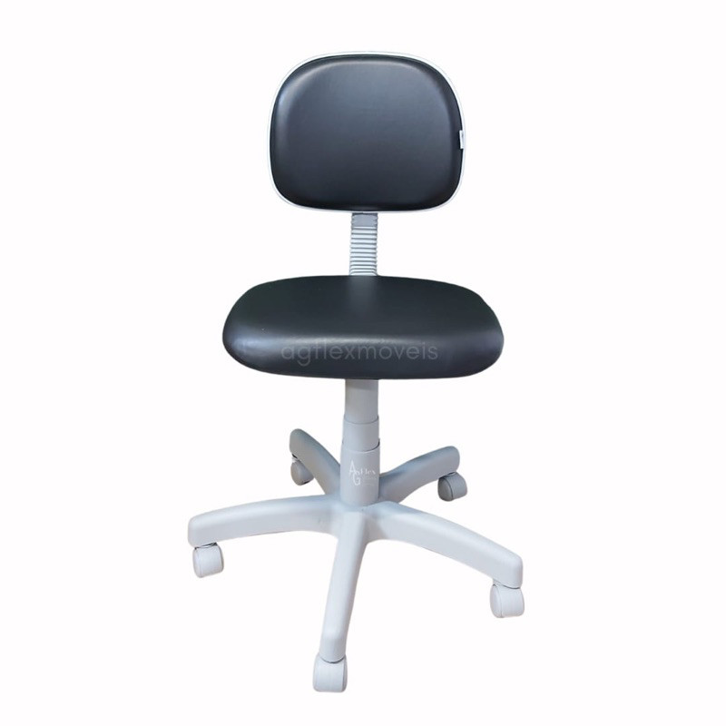 Mocho Profissional para Bancada Baixa — Entrada da Linha, sem Aro | Acabamento Cinza, Altura 44–54 cm, 110 kg | 31 Cores — Cadeira Escritório IND