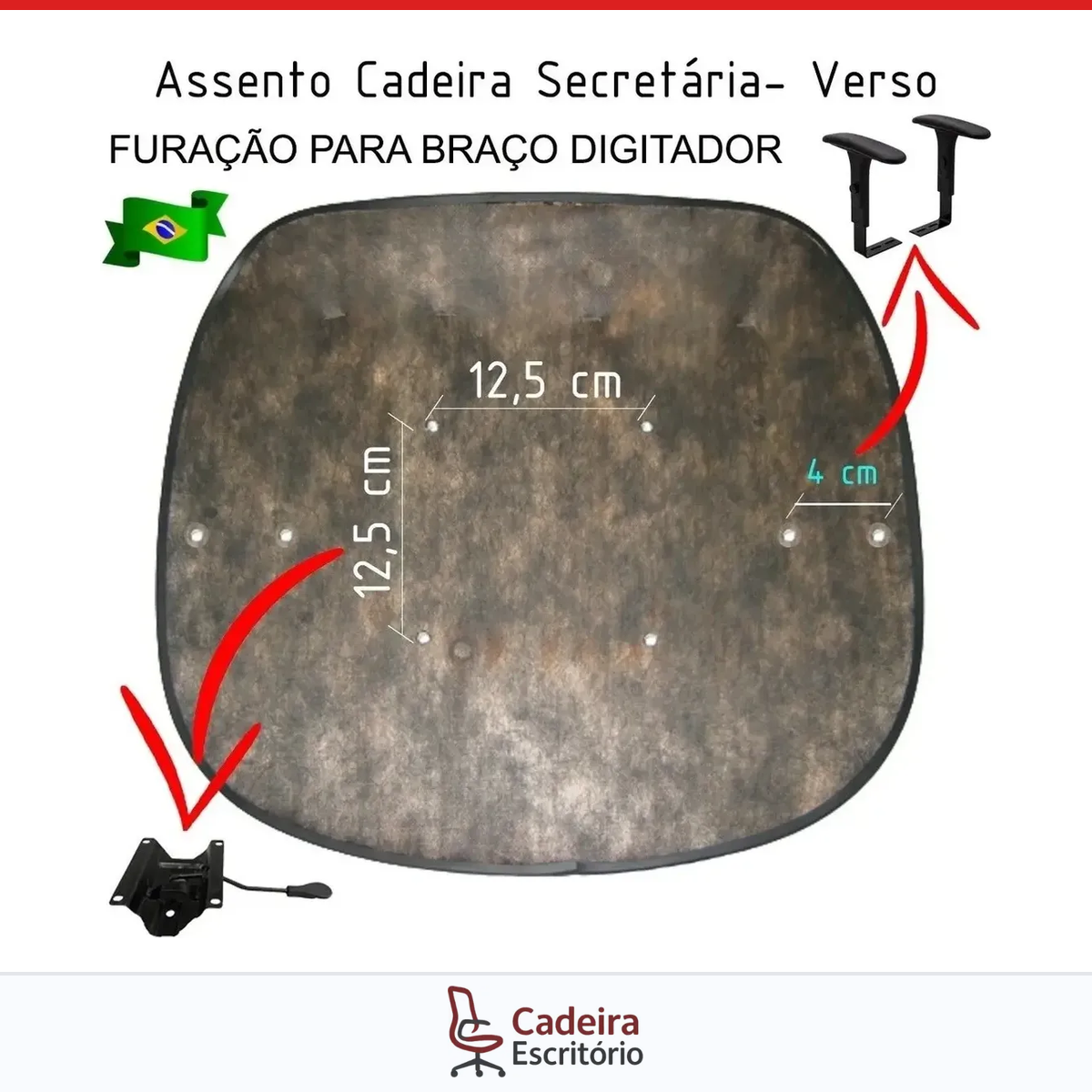 Assento E Encosto Da Cadeira Secretaria Tecido