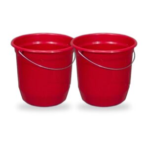 Kit 12 Baldes Nº8 7,5 Litros Verde com Alça de Aço Plástico Reciclado para Limpeza