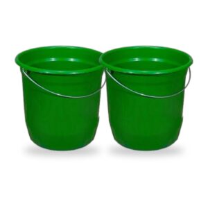 Kit 12 Baldes Nº8 7,5 Litros Azul com Alça de Aço Plástico Reciclado para Limpeza