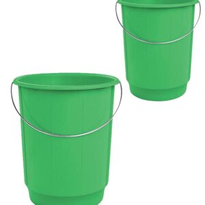 Kit 2 Baldes de Limpeza 8 Litros Plástico com Alça Reforçada 24 cm Multiuso Faxina e Lavanderia