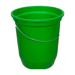 Balde Nº15 13,5 Litros com Alça de Aço Verde Plástico Reciclado Resistente para Limpeza