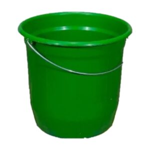 Balde Nº8 7,5 Litros com Alça de Aço Verde Plástico Reciclado Resistente para Limpeza